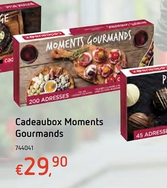 Promotions Cadeaubox moments gourmands - Cadeaubox.be - Valide de 11/12/2017 à 30/12/2017 chez Dreamland