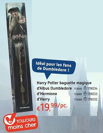 Promotions Harry potter baguette magique d`albus dumbledore - Produit maison - Dreamland - Valide de 11/12/2017 à 30/12/2017 chez Dreamland