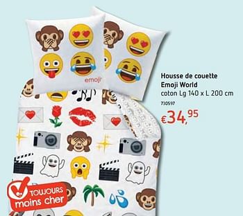 Promoties Housse de couette emoji world - Emoji - Geldig van 11/12/2017 tot 30/12/2017 bij Dreamland