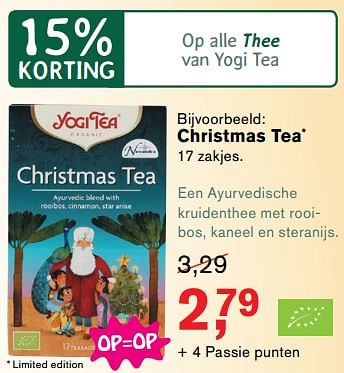 Promoties Christmas tea - Yogi Tea - Geldig van 04/12/2017 tot 01/01/2018 bij Holland & Barret