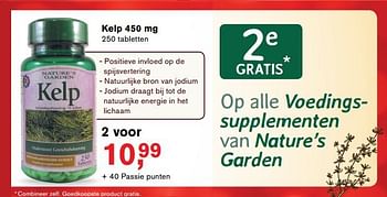 Promoties Kelp 450 mg - Nature's Garden - Geldig van 04/12/2017 tot 01/01/2018 bij Holland & Barret
