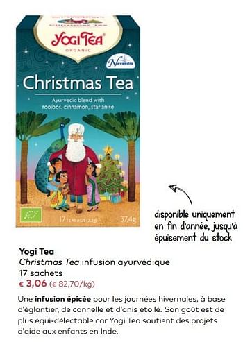 Promotions Yogi tea christmas tea infusion ayurvédique - Yogi Tea - Valide de 06/12/2017 à 02/01/2018 chez Bioplanet
