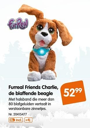 Promoties Furreal friends charlie, de blaffende beagle - FurReal Friends - Geldig van 07/12/2017 tot 31/12/2017 bij Fun