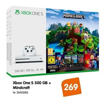 Promoties Xbox one s 500 gb + mindcraft - Microsoft - Geldig van 07/12/2017 tot 31/12/2017 bij Fun