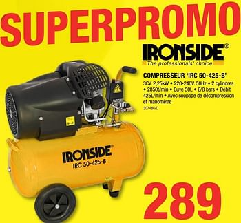 Promotions Ironside compresseur irc 50-425-b - Ironside - Valide de 07/12/2017 à 31/12/2017 chez HandyHome