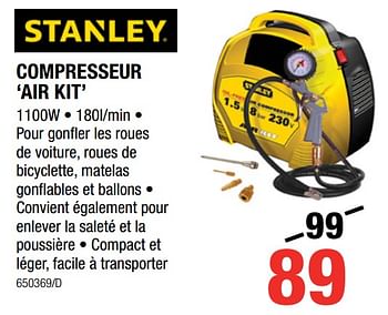 Promoties Stanley compresseur air kit - Stanley - Geldig van 07/12/2017 tot 31/12/2017 bij HandyHome