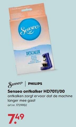 Promotions Senseo ontkalker hd7011-00 - Philips - Valide de 09/12/2017 à 31/12/2017 chez Blokker