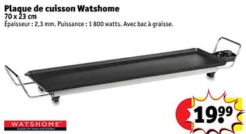 Promoties Watshome plaque de cuisson watshome - Watshome - Geldig van 12/12/2017 tot 24/12/2017 bij Kruidvat