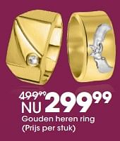 Promoties Gouden heren ring - Huismerk - Lucardi - Geldig van 27/11/2017 tot 31/12/2017 bij Lucardi