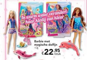 Promoties Barbie met magische dolfijn - Mattel - Geldig van 09/12/2017 tot 31/12/2017 bij Happyland