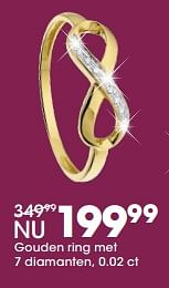 Promoties Gouden ring met 7 diamanten - Huismerk - Lucardi - Geldig van 27/11/2017 tot 31/12/2017 bij Lucardi