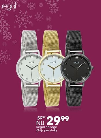 Promoties Regal horloge - Regal - Geldig van 27/11/2017 tot 31/12/2017 bij Lucardi