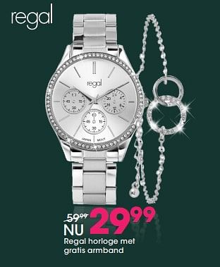 Promoties Regal horloge met gratis armband - Regal - Geldig van 27/11/2017 tot 31/12/2017 bij Lucardi
