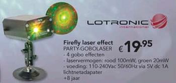 Promoties Firefly laser effect - Huismerk - Happyland - Geldig van 09/12/2017 tot 31/12/2017 bij Happyland