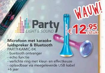 Promoties Microfoon met karaoke luidspreker + bluetooth - Huismerk - Happyland - Geldig van 09/12/2017 tot 31/12/2017 bij Happyland