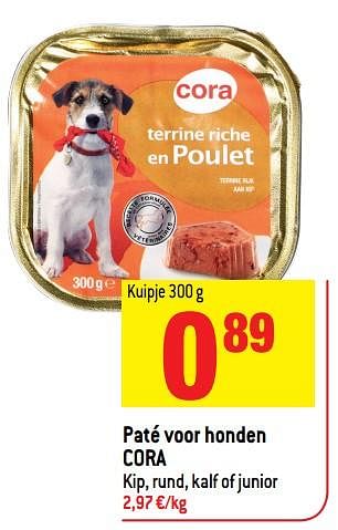 Promoties Paté voor honden cora - Huismerk - Smatch - Geldig van 13/12/2017 tot 19/12/2017 bij Smatch
