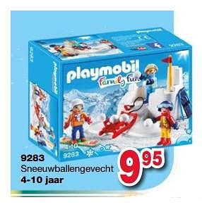 Promoties 9283 sneeuwballengevecht - Playmobil - Geldig van 11/12/2017 tot 31/12/2017 bij Multi-Land