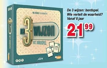 Promotions De 3 wijzen: bordspel wie vertelt de waarheid - Just Games - Valide de 11/12/2017 à 31/12/2017 chez Multi-Land