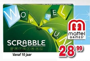 Promoties Scrabble - Mattel - Geldig van 11/12/2017 tot 31/12/2017 bij Multi-Land