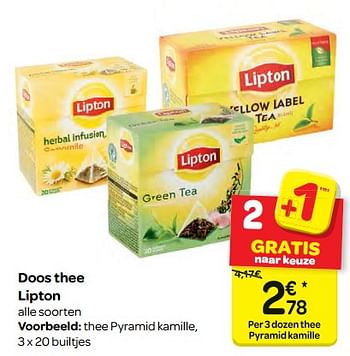 Promoties Doos thee lipton - Lipton - Geldig van 13/12/2017 tot 18/12/2017 bij Carrefour