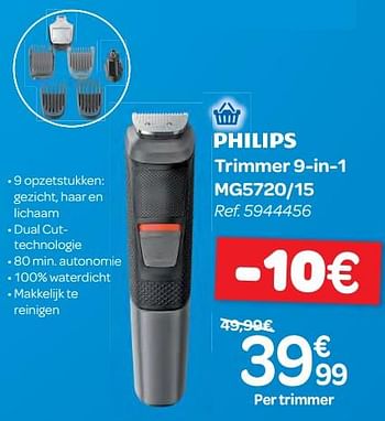 Promoties Philips trimmer 9-in-1 mg5720-15 - Philips - Geldig van 13/12/2017 tot 18/12/2017 bij Carrefour