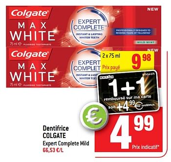 Promotions Dentifrice colgate - Colgate - Valide de 13/12/2017 à 19/12/2017 chez Smatch