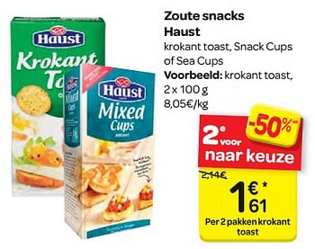 Promoties Zoute snacks haust - Haust - Geldig van 13/12/2017 tot 18/12/2017 bij Carrefour