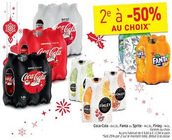 Promoties Coca cola, fanta ou sprite, finley - Huismerk - Intermarche - Geldig van 12/12/2017 tot 17/12/2017 bij Intermarche