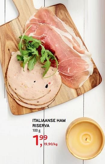 Promoties Italiaanse ham riserva - Huismerk - Alvo - Geldig van 13/12/2017 tot 02/01/2018 bij Alvo
