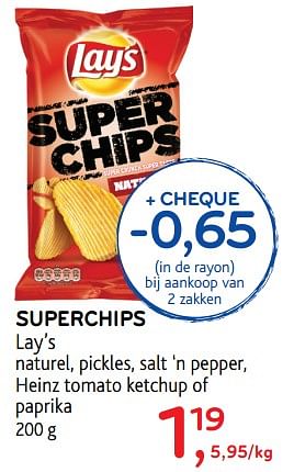 Promoties Superchips - Lay's - Geldig van 13/12/2017 tot 02/01/2018 bij Alvo