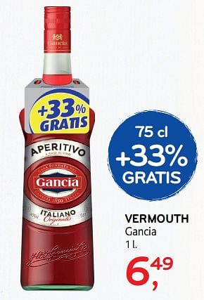 Promoties Vermouth - Gancia - Geldig van 13/12/2017 tot 02/01/2018 bij Alvo