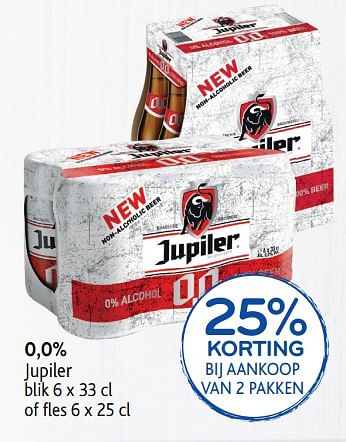 Promoties Jupiler 0,0% - Jupiler - Geldig van 13/12/2017 tot 02/01/2018 bij Alvo