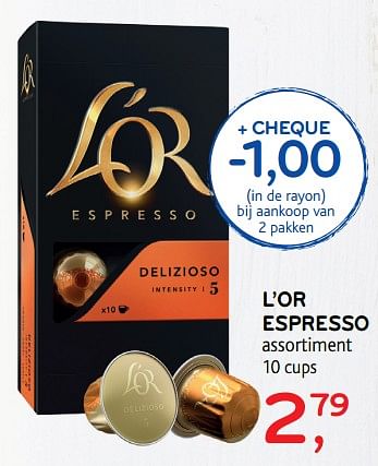 Promoties L`or espresso - Douwe Egberts - Geldig van 13/12/2017 tot 02/01/2018 bij Alvo