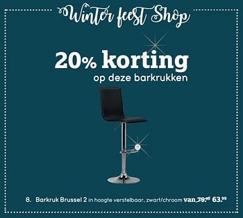 Promoties Barkruk brussel - Huismerk - Leen Bakker - Geldig van 11/12/2017 tot 02/01/2018 bij Leen Bakker