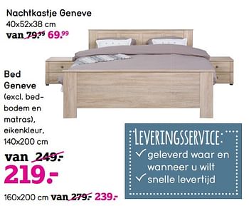 Promoties Bed geneve - Huismerk - Leen Bakker - Geldig van 11/12/2017 tot 02/01/2018 bij Leen Bakker