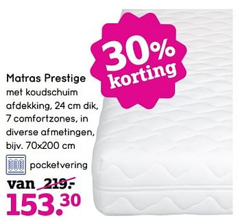 Promoties Matras prestige - Huismerk - Leen Bakker - Geldig van 11/12/2017 tot 02/01/2018 bij Leen Bakker