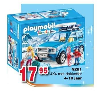 Promotions 9281 4x4 met dakkoffer - Playmobil - Valide de 11/12/2017 à 31/12/2017 chez Tuf Tuf