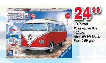 Promoties 3d puzzel volkswagen bus - Ravensburger - Geldig van 11/12/2017 tot 31/12/2017 bij Tuf Tuf