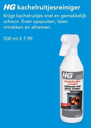 Promoties Hg kachelruitjesreiniger - HG - Geldig van 01/12/2017 tot 03/01/2018 bij Blokker
