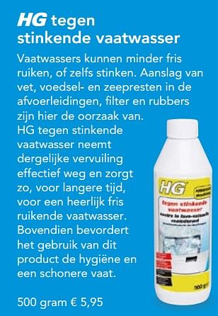 Promotions Hg tegen stinkende vaatwasser - HG - Valide de 01/12/2017 à 03/01/2018 chez Blokker