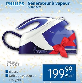 Promotions Philips générateur à vapeur gc8711-20 - Philips - Valide de 11/12/2017 à 31/12/2017 chez Eldi