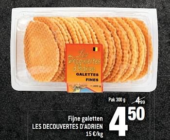 Promoties Fijne galetten les decouvertes d`adrien - Les Découvertes d'Adrien - Geldig van 13/12/2017 tot 01/01/2018 bij Match