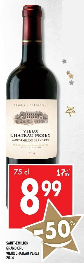 Promotions Saint-emilion grand cru vieux chateau perey 2014 - Vins rouges - Valide de 13/12/2017 à 01/01/2018 chez Smatch
