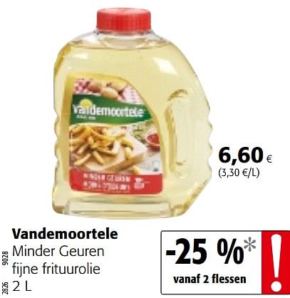 Vandemoortele Vandemoortele Minder Geuren Fijne Frituurolie - Promotie ...