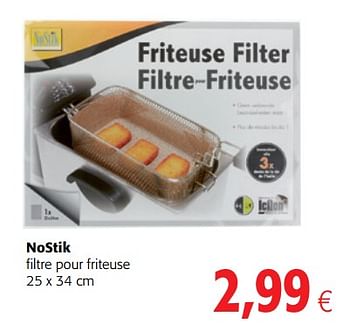 Promotions Nostik filtre pour friteuse - Nostik - Valide de 13/12/2017 à 02/01/2018 chez Colruyt