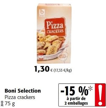 Promoties Boni selection pizza crackers - Boni - Geldig van 13/12/2017 tot 02/01/2018 bij Colruyt