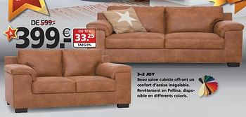 Promoties 3+2 joy - Huismerk - Seats and Sofas - Geldig van 17/12/2017 tot 23/12/2017 bij Seats and Sofas