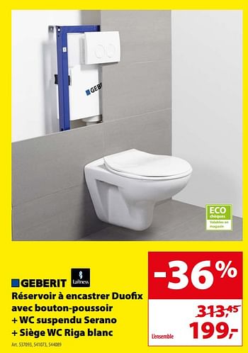 Bouton poussoir WC suspendu