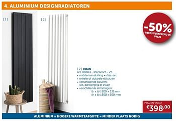 Promotions Aluminium designradiatoren roan - Produit maison - Zelfbouwmarkt - Valide de 28/12/2017 à 29/01/2018 chez Zelfbouwmarkt