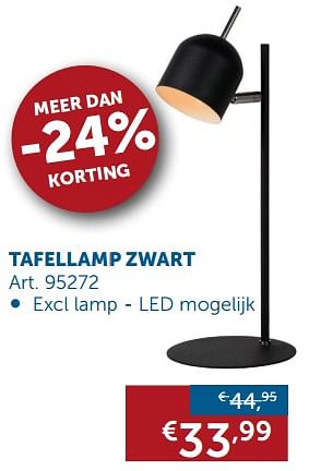 Promoties Tafellamp zwart - Huismerk - Zelfbouwmarkt - Geldig van 28/12/2017 tot 29/01/2018 bij Zelfbouwmarkt